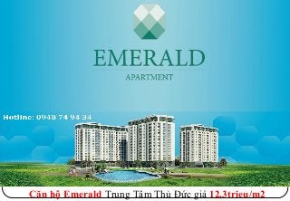 Căn hộ Emerald Trung Tâm Thủ Đức giá 12,3trieu/m2
 