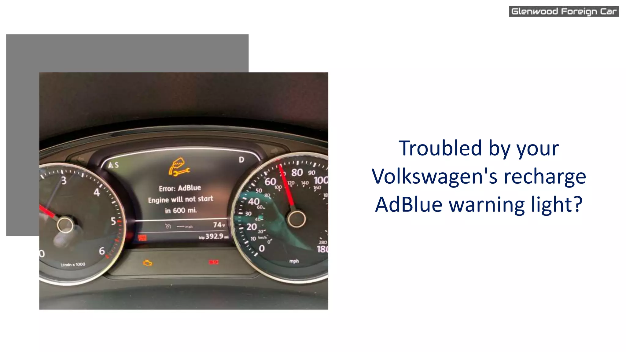 Can I Drive My VW With Warning Light How Can I Reset It