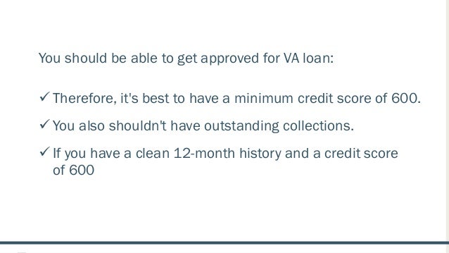 can i get a va loan with bad credit