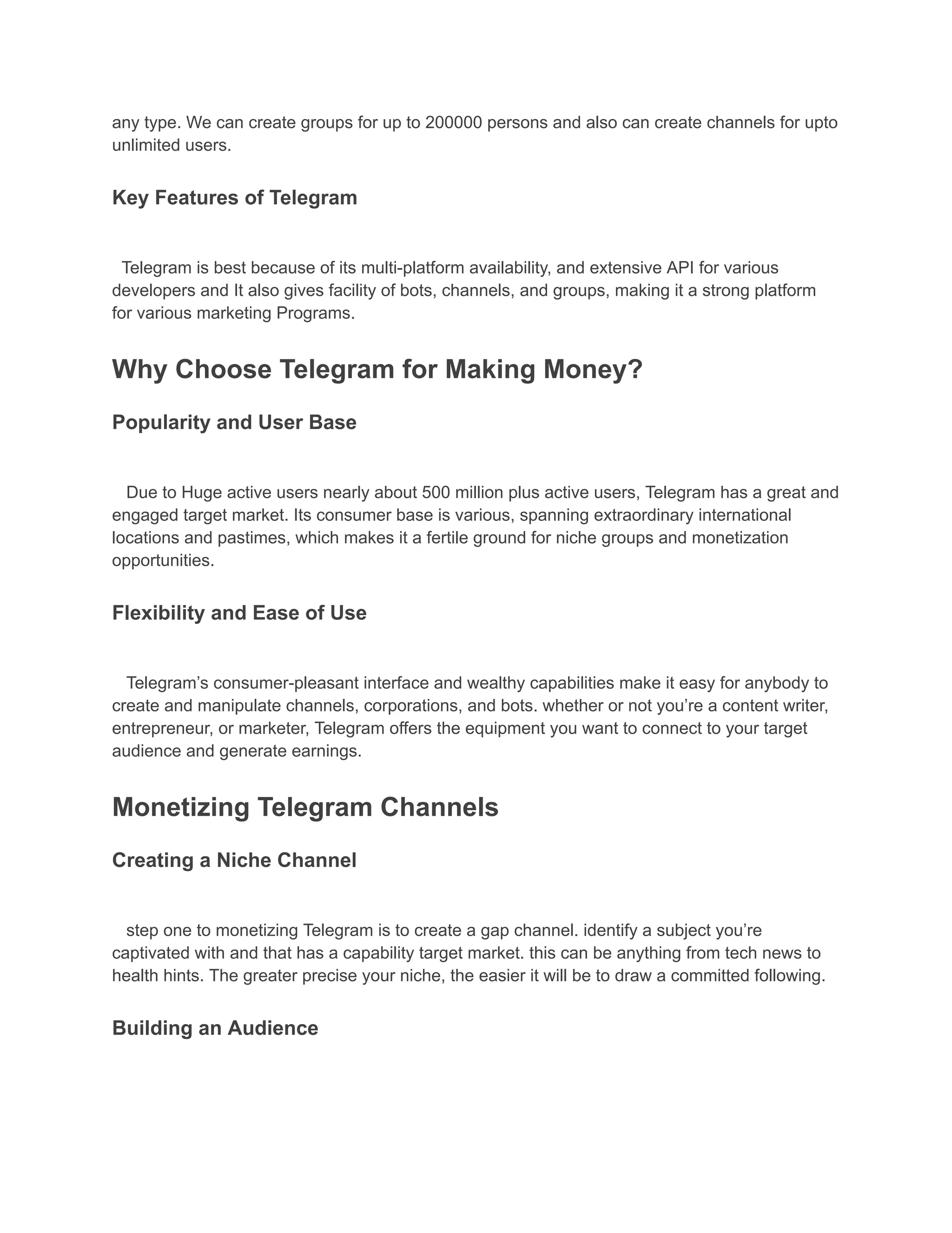 Can I Make Money from Telegram without investment? | PDF