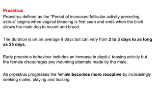 Proestro canine estrus breeding and management .pptx