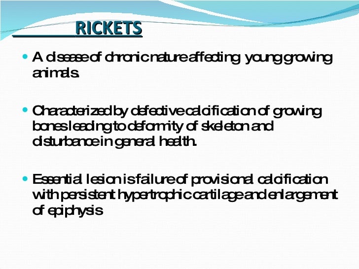 Canine Rickets