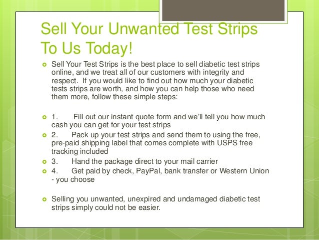 Is it legal to sell my diabetic test strips Is it legal to sell my diabetic test strips