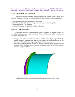 Shell 181 Element Canister testing chamber design & analysis using fem | PDF