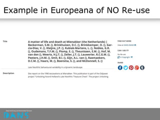 Example in Europeana of NO Re-use
 