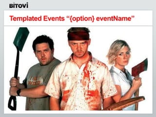 Templated Events “{option} eventName”
 
