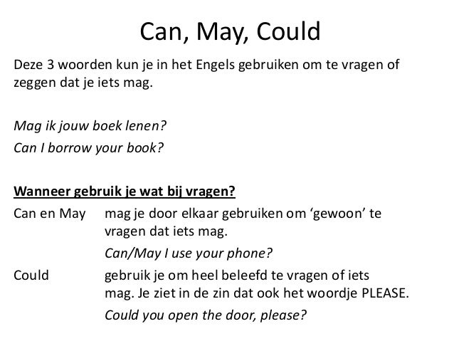 Can May Could Can May Could