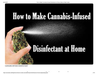 DIY - How to Make Cannabis-Infused Disinfectant at Home