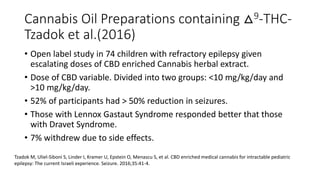 Cannabis for pediatric epilepsy pas presentation for distribution