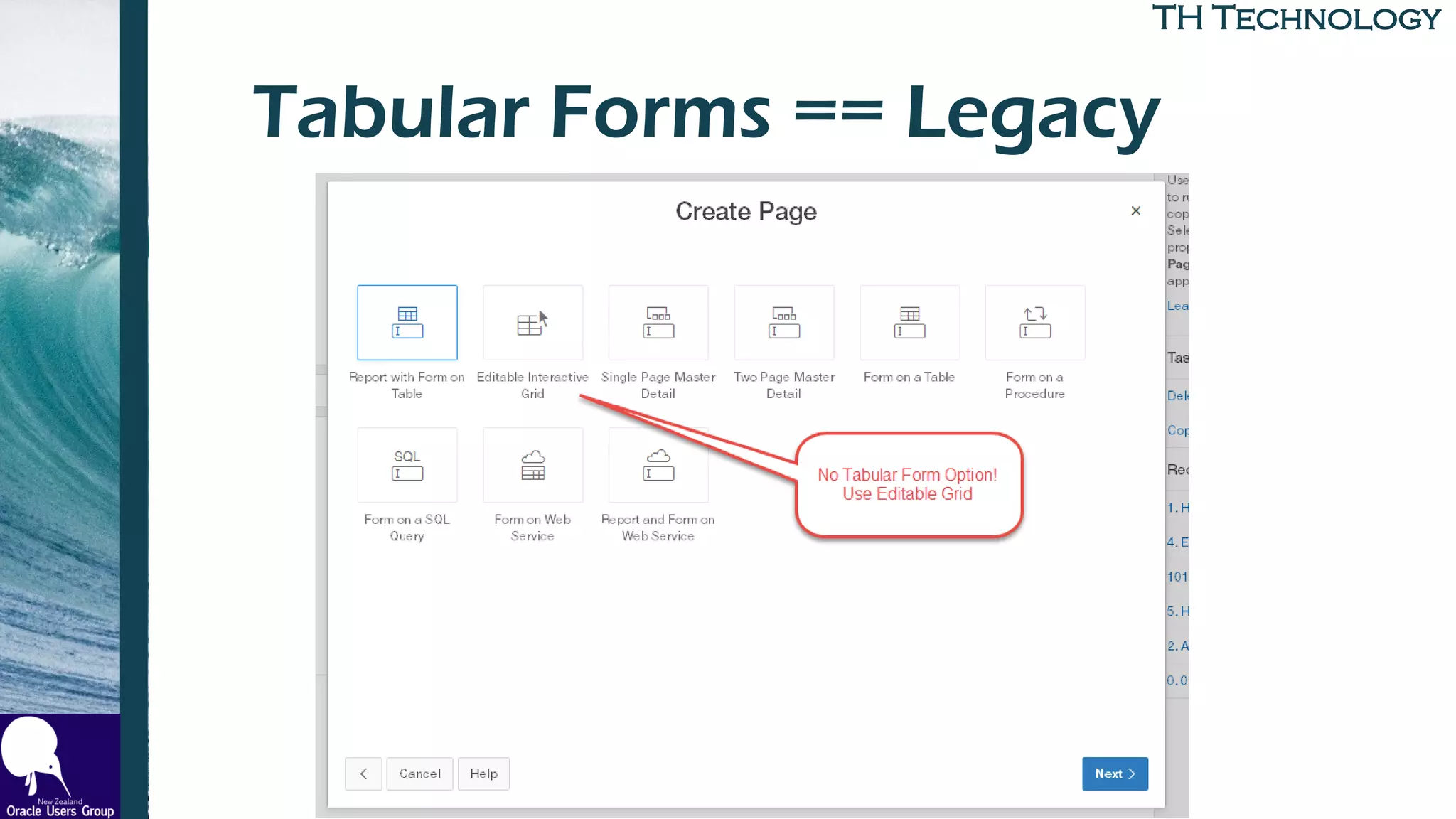 TH TechnologyTH Technology
Tabular Forms == Legacy
 