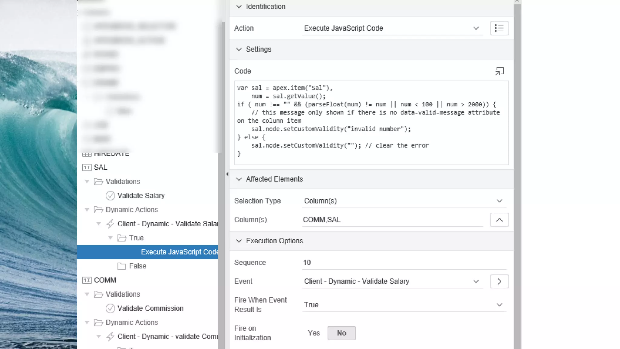TH Technology
Validation – Dyn Action JS
 