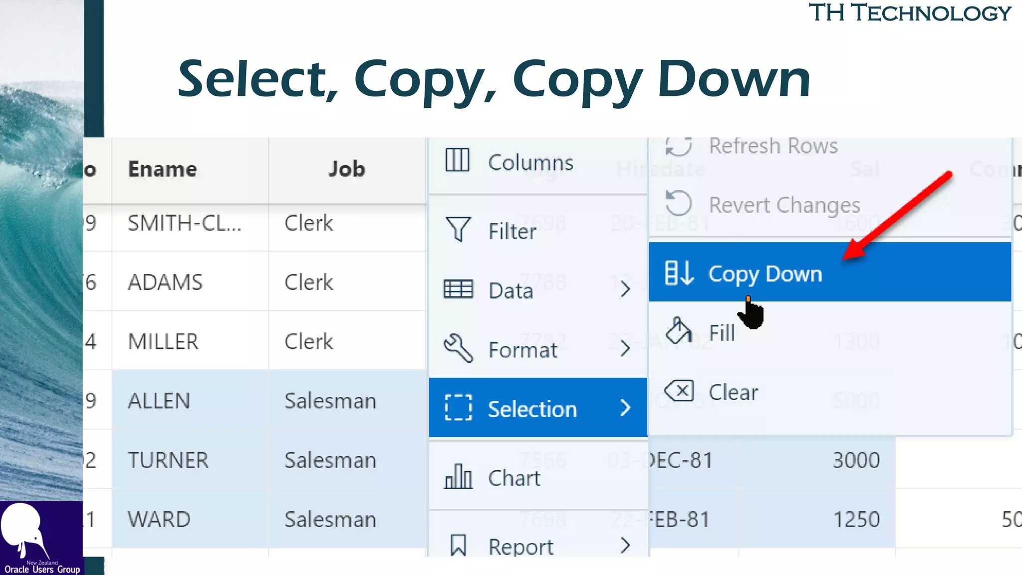 TH TechnologyTH Technology
Select, Copy, Copy Down
 