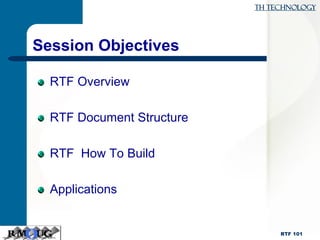 RTF Primer: Building and RTF Document | PDF