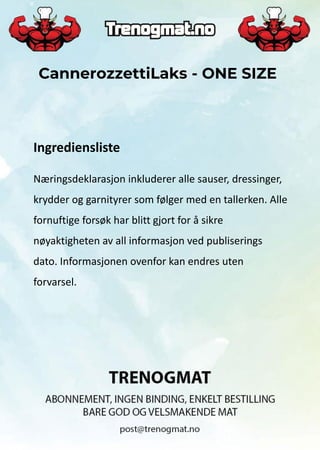 CannerozzettiLaks - ONE SIZE - TrenogMat