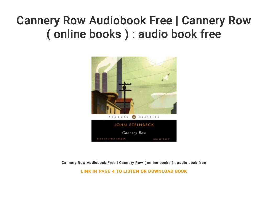 cannery row novel cannery row novel