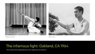 The match that shaped Bruce Lee’s approach to Kung Fu
The infamous fight: Oakland, CA 1964
Image via: http://practicalwingchun.cnImage via: http://http://10000victories.com/
Wong Jack Man Bruce Lee
 