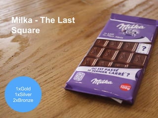 Milka - The Last
Square
1xGold
1xSilver
2xBronze
 