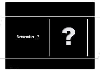Is	
  Jaws	
  what	
  we	
  want	
  to	
  say	
  here?	
  	
  
                                                           Vision	
  is	
  about	
  grandeur	
  too!	
  




                                      Remember…?	
  




                                                                        Copyright © Martin Lindstrom 2010

Copyright	
  ©	
  Mar0n	
  Lindstrom	
  2011	
  
 