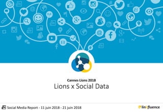 Social Media Report - 11 juin 2018 - 21 juin 2018
Lions x Social Data
Cannes Lions 2018
 