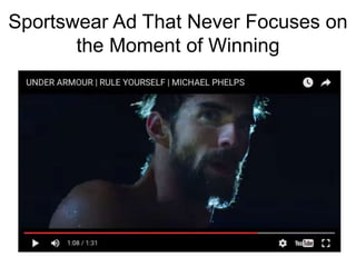 Sportswear Ad That Never Focuses on
the Moment of Winning
 