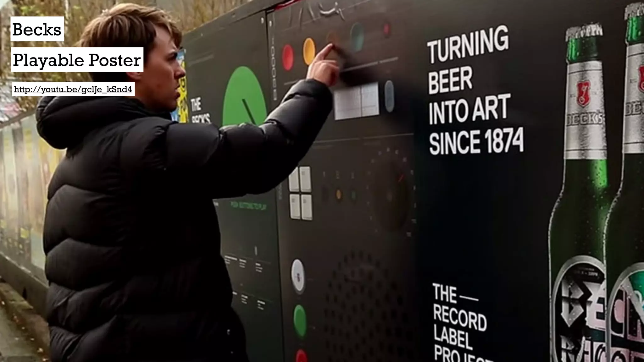 http://youtu.be/gclJe_kSnd4
Becks
Playable Poster
 