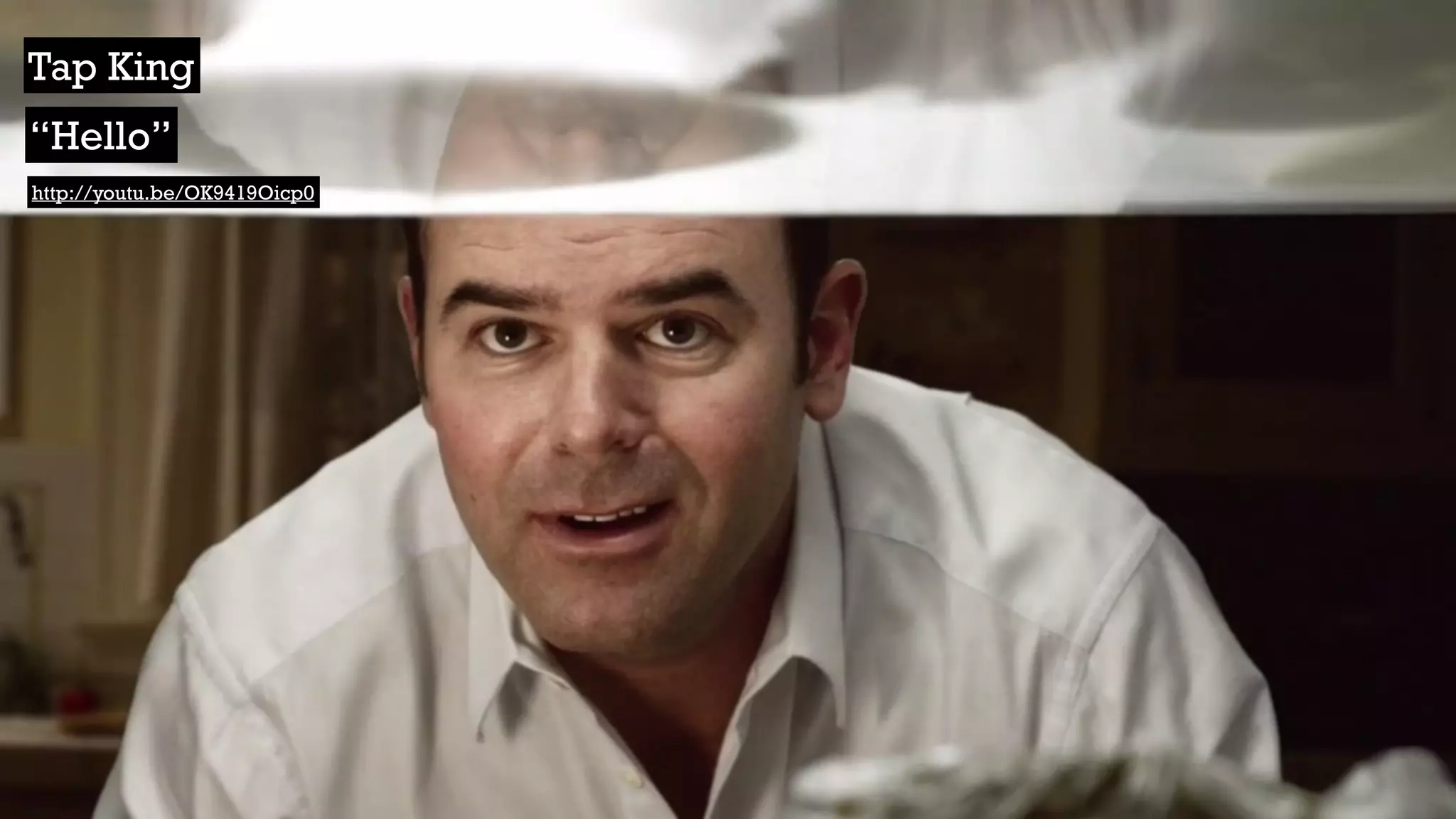 http://youtu.be/OK9419Oicp0
Tap King
“Hello”
 