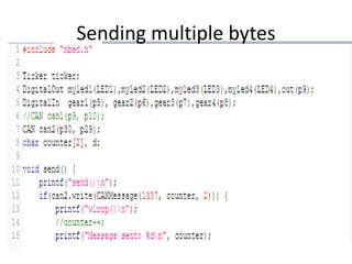 Sending multiple bytes
 