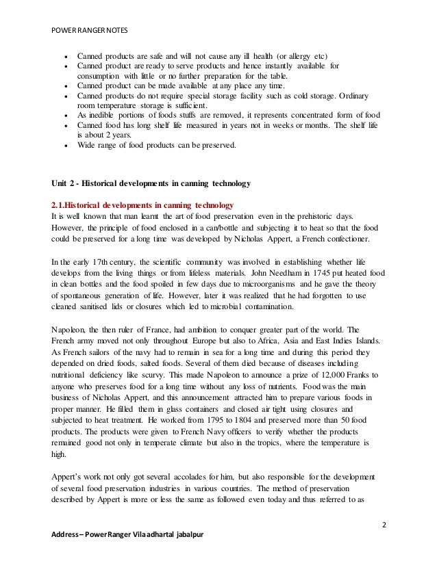 Canning as a method of preservation