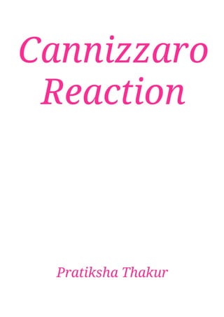 Cannizzaro Reaction 