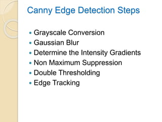 Canny edge detection | PPTX