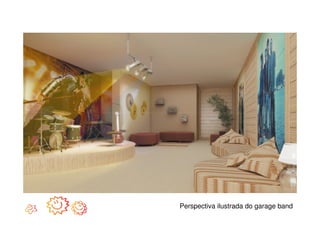 Perspectiva ilustrada do garage band
 
