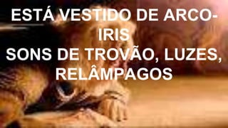 ESTÁ VESTIDO DE ARCO-
IRIS
SONS DE TROVÃO, LUZES,
RELÂMPAGOS
 