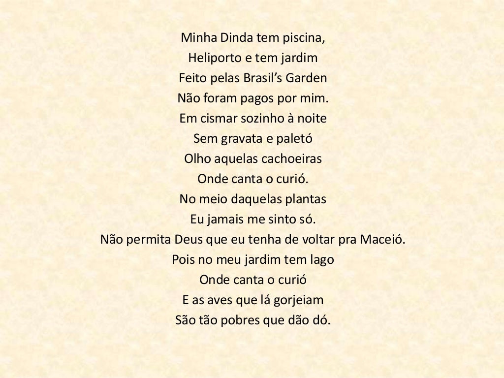 No Poema Romantico Cancao Do Exilio O Elemento Espaço