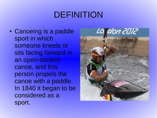 Canoe Definition CANOEING (Jaime y Alejandro) | ODP