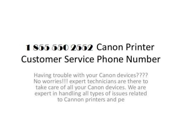 canon customer service phone number
