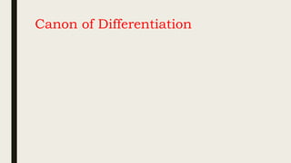 Canon of Differentiation
 