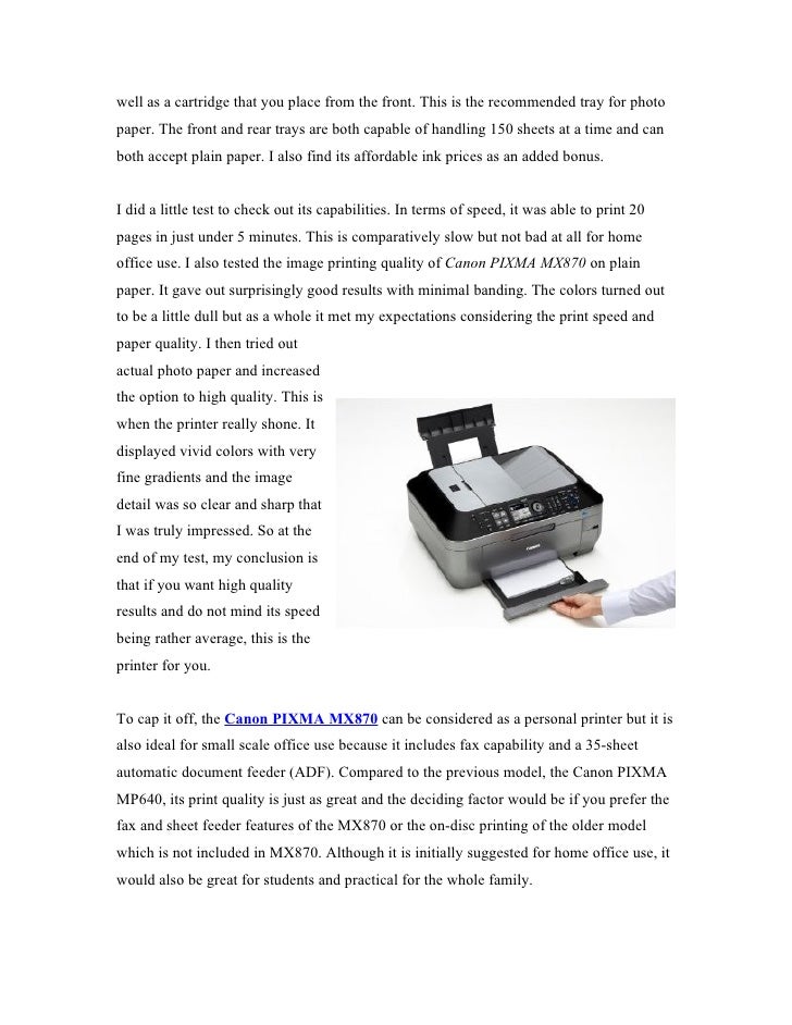 pixma mx870 printer