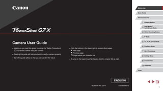 Canon powershot G7X III camera manual | PDF