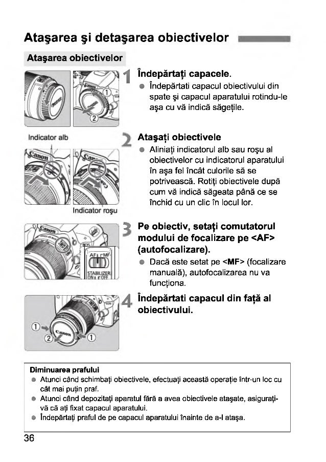 Canon eos 600d Manual de Utilizare in Limba Romana