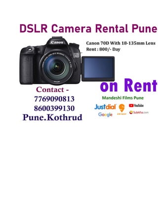 Canon 70D With 18-135mm USM DSLR Camera On Rent Pune.pdf