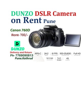Canon 760D DSLR Camera On Rent Pune online Delivery  DSLR Camera Rent Near Me online  Camera on Hire Pune online Delivery.pdf