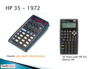 35 Years Later HP 35s
Source: HP
Source: John Wolff’s Web Museum
 