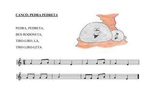 CANÇÓ: PEDRA PEDRETA



PEDRA, PEDRETA,
BEN RODONETA,
TIRO-LIRO, LÀ,
TIRO-LIRO-LETA.
 