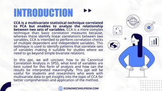 Canonical Correlation in SPSS - Merging Multiple Variables for Deeper ...