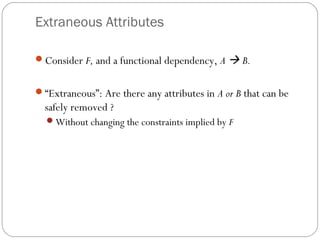 DBMS Canonical cover | PPT