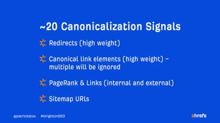 Canonicalization for SEO BrightonSEO April 2023 Patrick Stox
