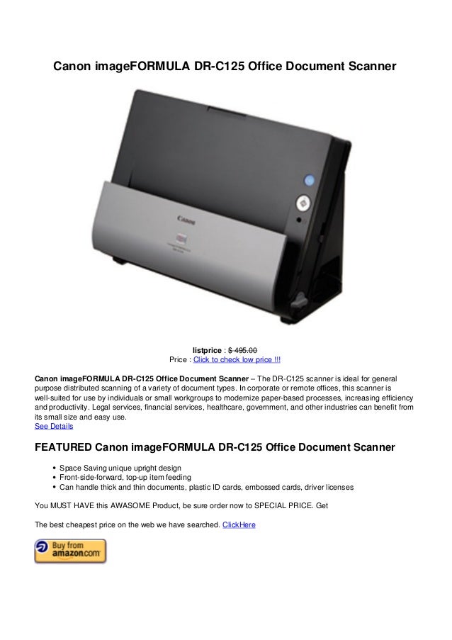 Canon image formula_drc125_office_document_scanner