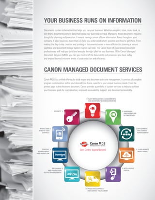 Canon MDS Managed Document Services - Gain Control. Expand Beyond. | PDF