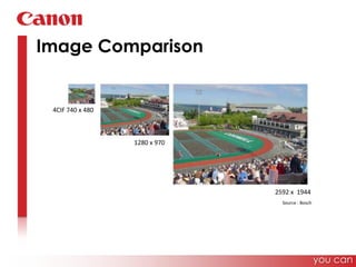 Image Comparison4CIF 740 x 4801280 x 9702592 x  1944Source : Boschyou can