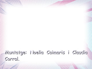 Muntatge: Noelia Caimaris i Claudia
Corral.
 